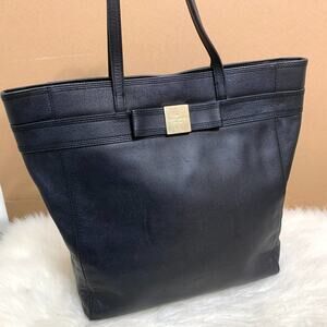 KATE SPADE X-Large Black Leather N/S PRIMROSE HILL "JAMES" Tote